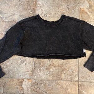 Free People Black Crop Top